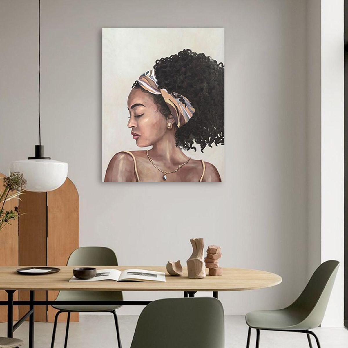 Quadro Decorativo Canvas 80X100 cm Africana Perfil Homy, marca Homy - Foto 2