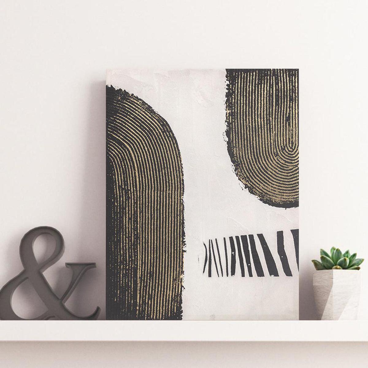 Quadro Decorativo Canvas 80X60 cm  Abstrato Black1 Homy, marca Homy - Foto 2