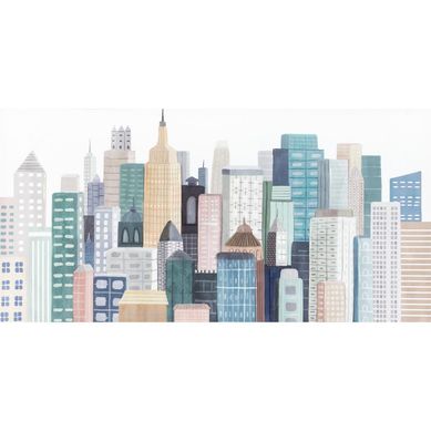 Quadro Decorativo Canvas 60X120 cm Cidade Color2 Homy