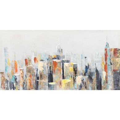 Quadro Decorativo Canvas 120X6 cmM Cidade Color1 Homy