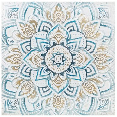 Quadro Decorativo Canvas 100X100 cm Mandala Foil1 Homy
