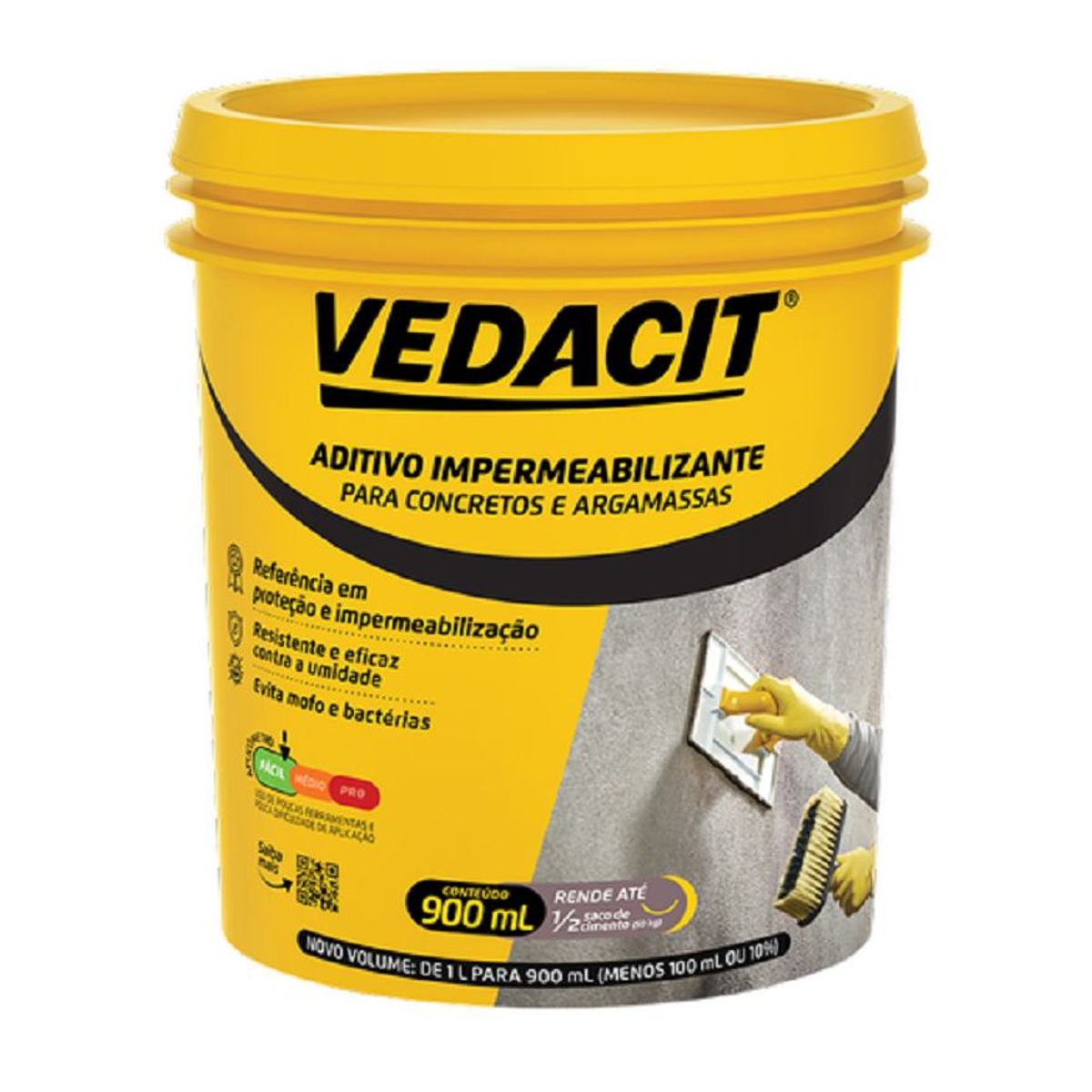 Aditivo Impermeabilizantes para Concreto e Argamassas Pote 900ml Vedacit, marca Vedacit - Foto Principal