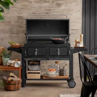 Churrasqueira a carvão com bandeja e tampa 109x162cm Mr Beef