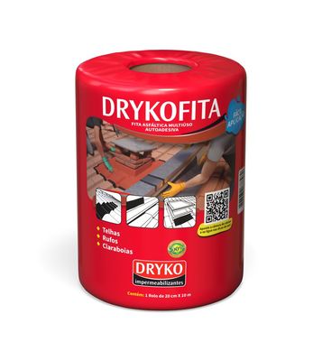 Fita Asfltica Multiuso Terracota Dryko  20Cm X 10M