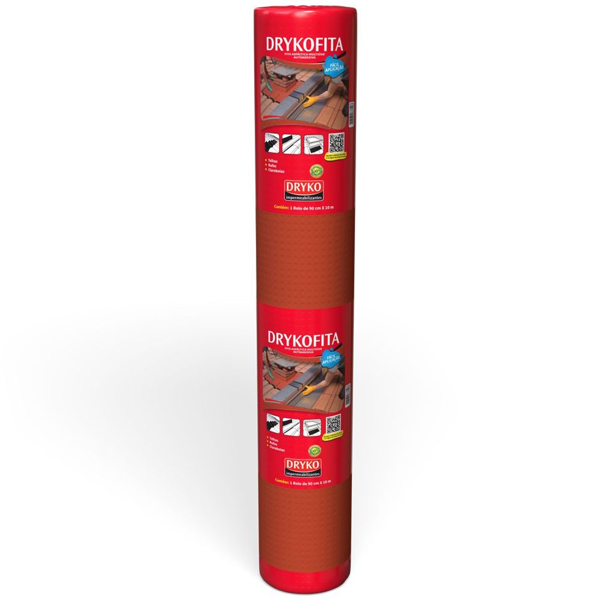 Fita Asfáltica Terracota Multiuso Autoadesiva Drykofita 90cmx10m Dryko, marca Dryko - Foto Principal