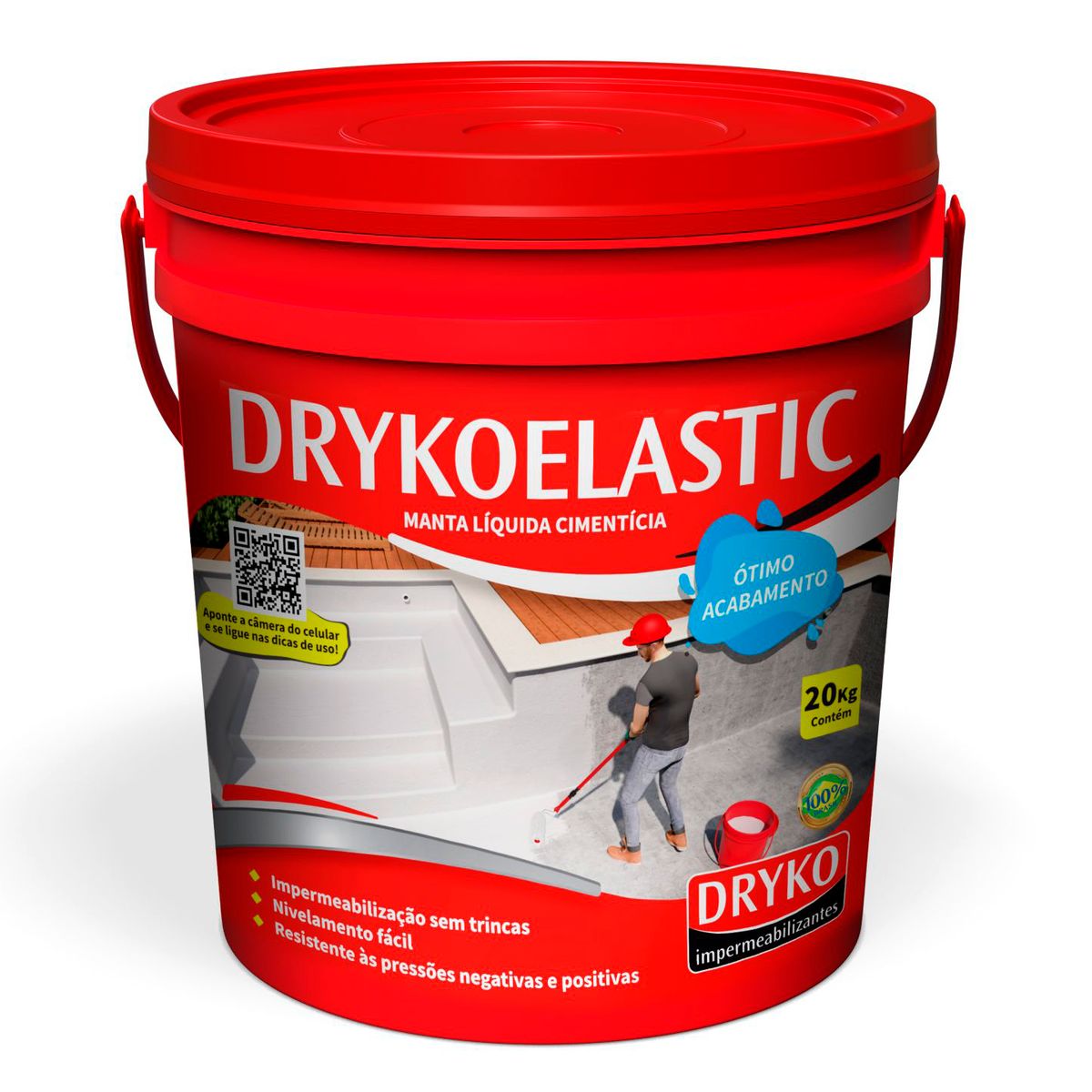 Manta Líquida Cimentícia Drykoelastic Balde 20 kg Dryko, marca Dryko - Foto Principal