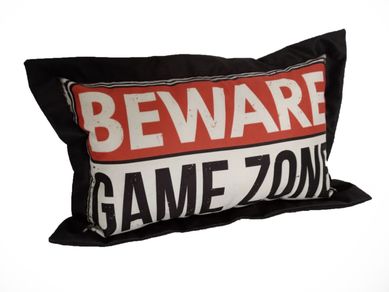 Almofada Veludo Gamer Beware 30x50cm