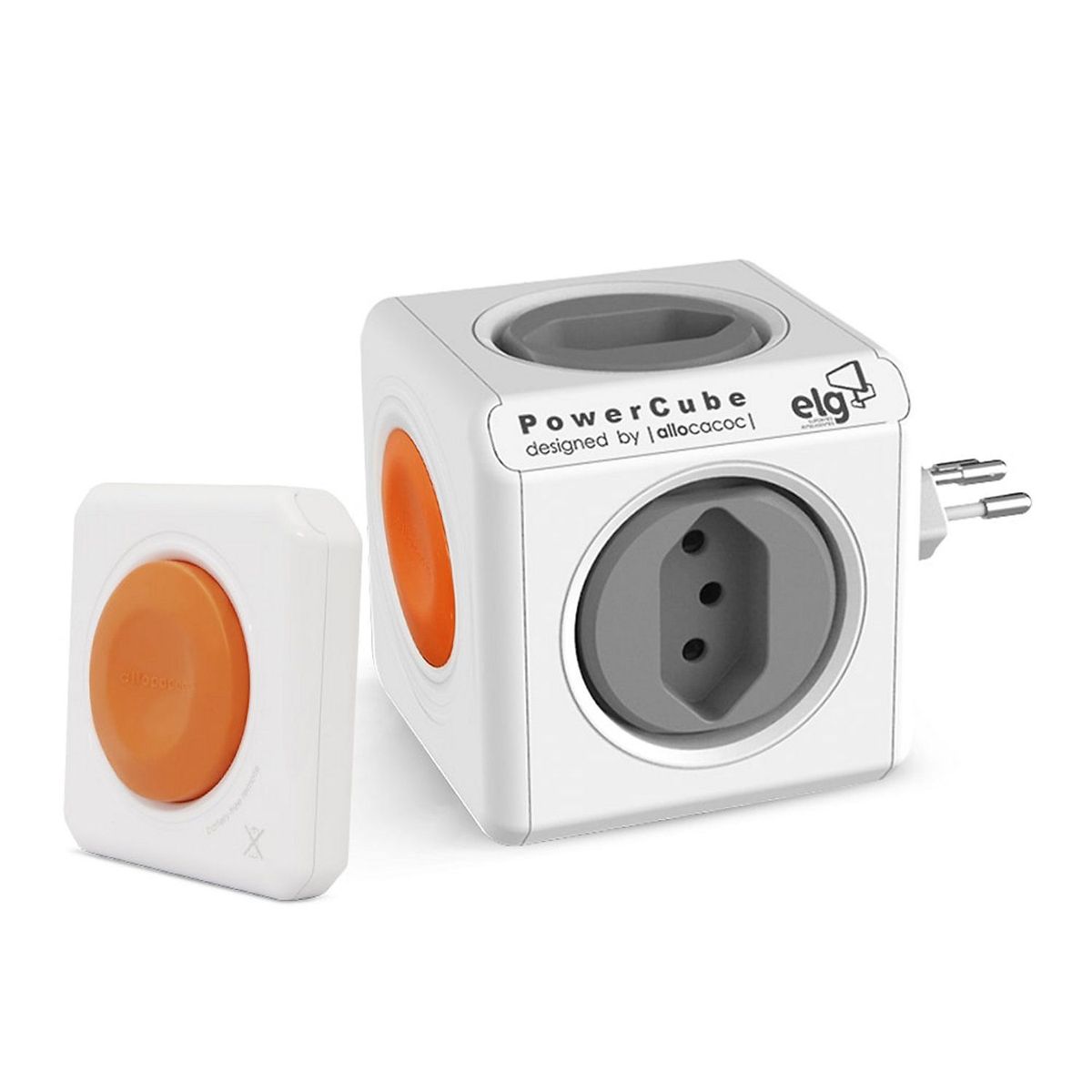 Multiplicador 4 Tomadas Bivolt Powercube Remote - Pwc-Rm4Cr Elg, marca Elg - Foto 2