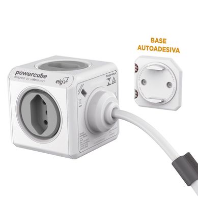 Adaptador Multiplo 4 Tomadas Bivolt + 2 Usb Com Extensao De 1,5M Powercube - Pwc-X4U Elg