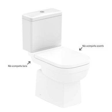 Caixa Acoplada 3/6 Litros para Vaso Sanitrio Elite Branco Celite