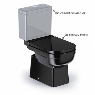 Vaso Sanitrio para Caixa Acoplada Elite Preto Celite
