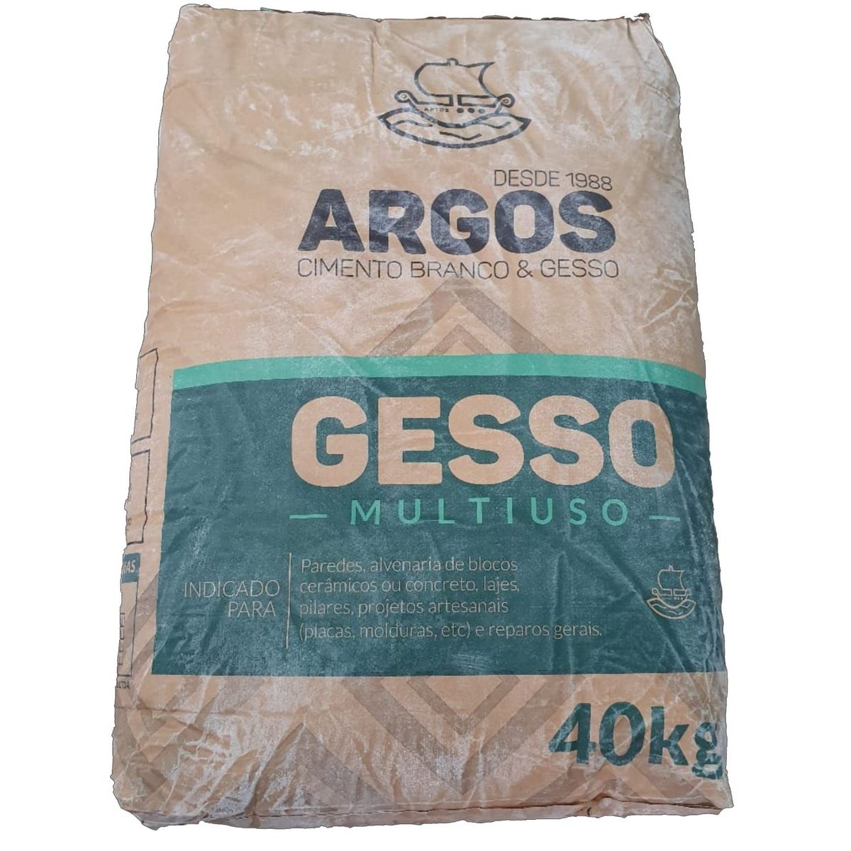 Gesso de Secagem Lenta 40 Kg Argos, marca LPC Argos - Foto 2