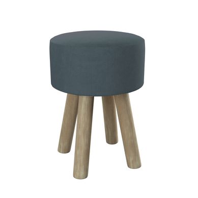 Puff P Palito Turim  28X28 Veludo Azul