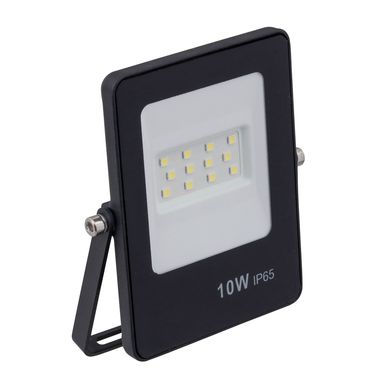 Refletor Slin Preto 6500K 10W Biv IP65