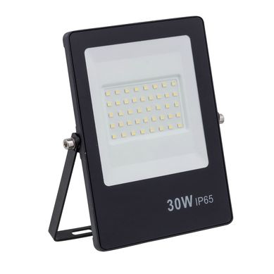 Refletor Slin Preto 6500K 30W Biv IP65