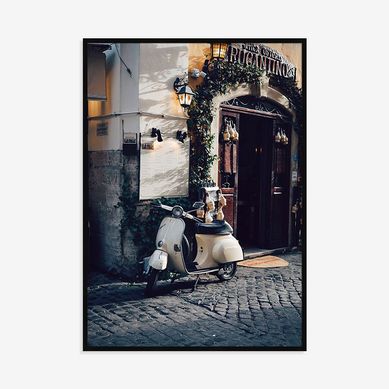 Quadro com Vidro Cidades Vespa 50x70cm Artimage