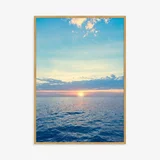 Quadro com Vidro Praia Mar 4 70x50cm Artimage