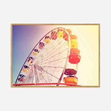 Quadro com Vidro Praia Roda Gigante 50x70cm Artimage