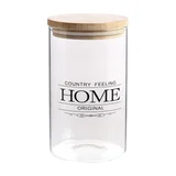 Pote de Vidro com Tampa de Bambu Hermético 1000 ML