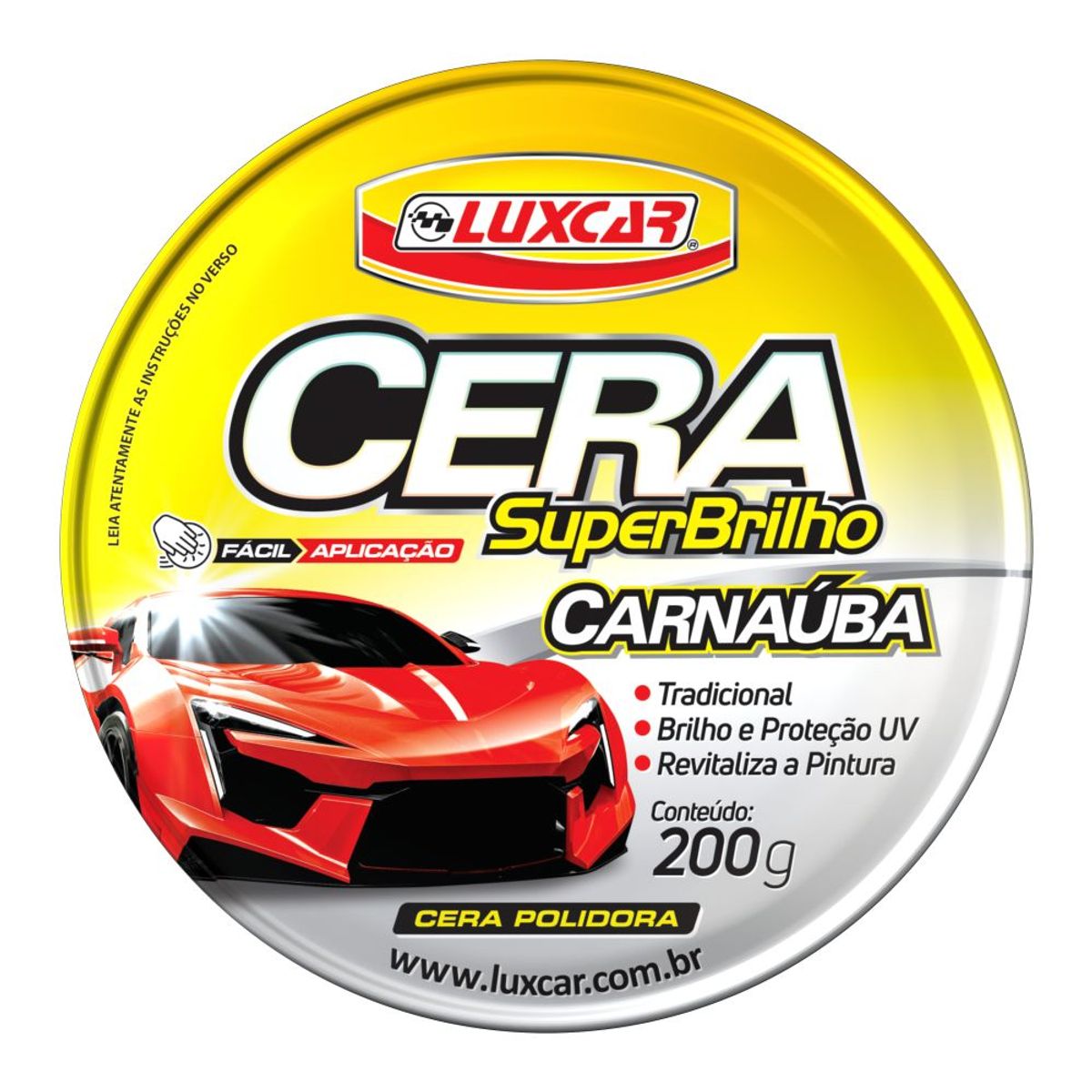 Cera Pasta Superbrilho Luxcar 200G, marca Luxcar - Foto Principal