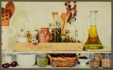 Tapete de Cozinha Mix Azeite Just Home Collection