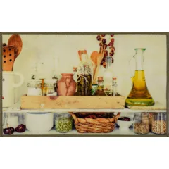 Tapete de Cozinha Mix Azeite Just Home Collection