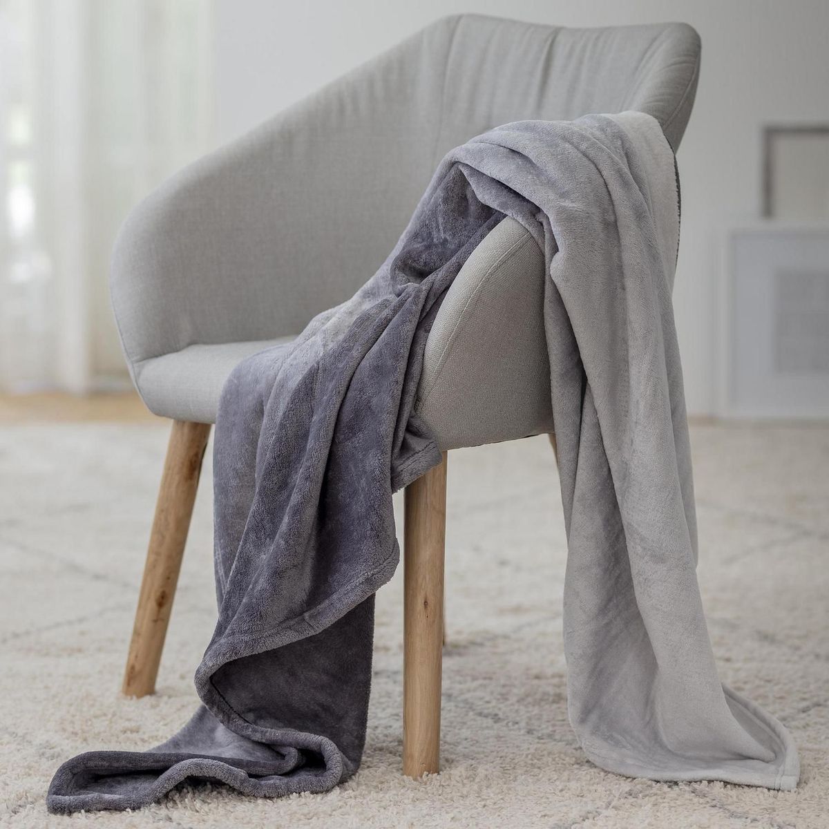 Manta Boy Cinza Degragê 125x150 Homy, marca Homy - Foto Principal