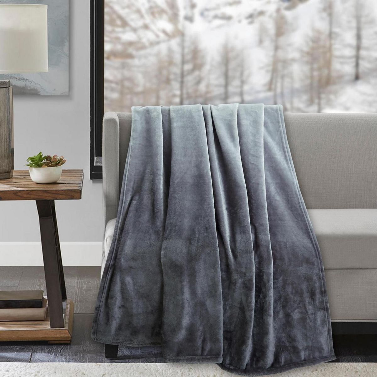 Manta Boy Cinza Degragê 125x150 Homy, marca Homy - Foto 2
