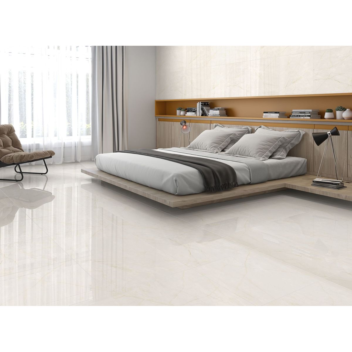 Piso Crema Marfil 56x56cm Caixa 2,21, marca  - Foto Principal
