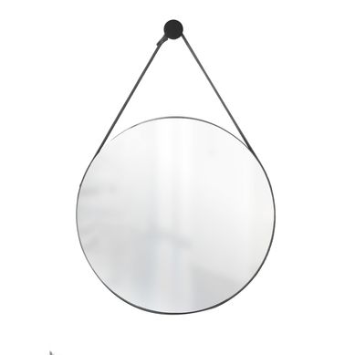 Espelho Decorativo Adnet Wood Preto Al�a Corino Preto 38cm Ideal