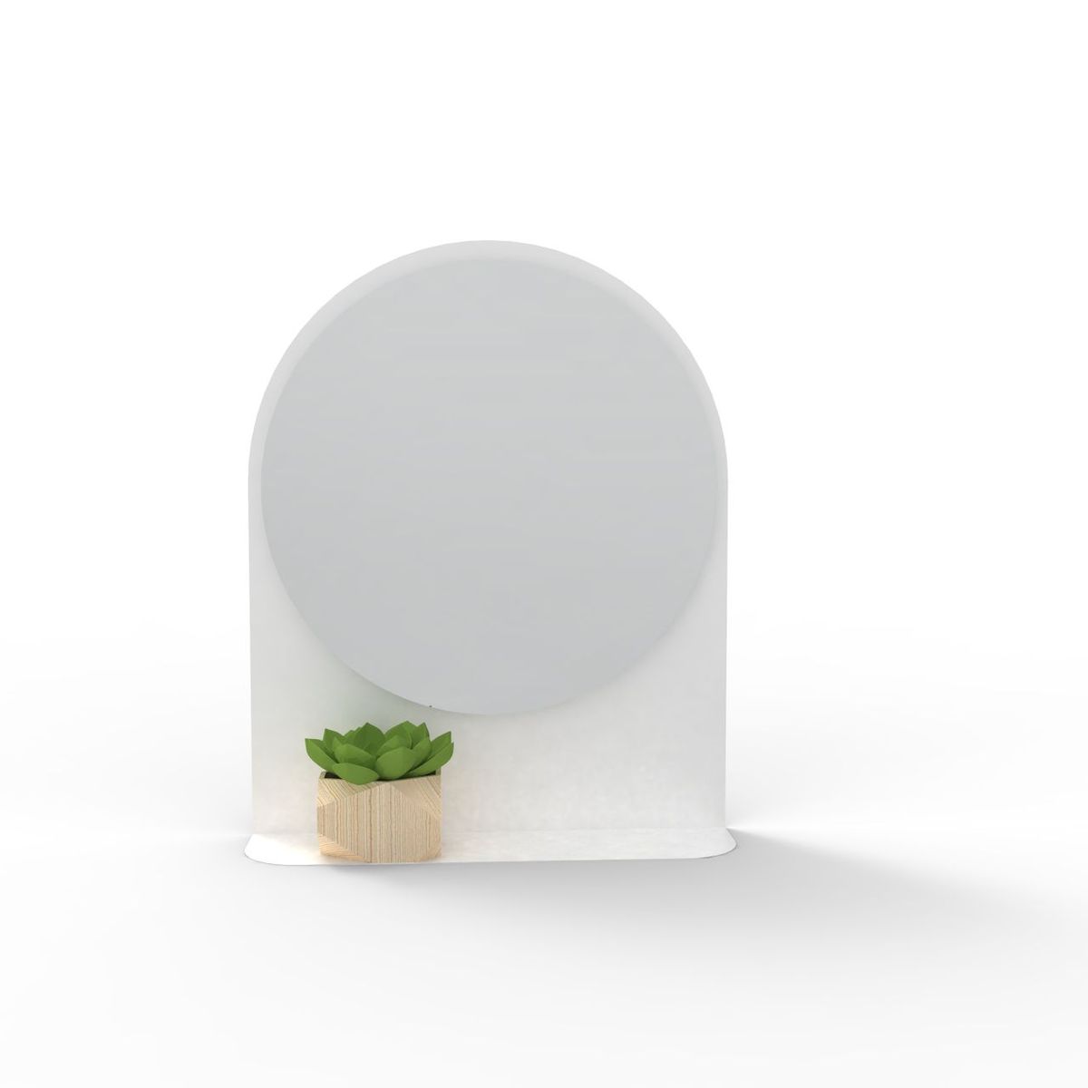 Espelho Cimbre Branco 40cm, marca Ideal - Foto Principal