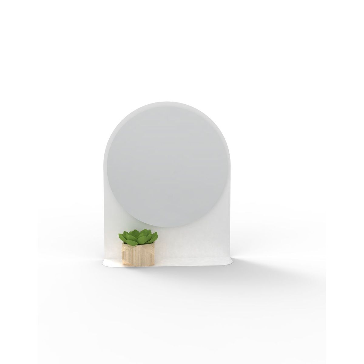 Espelho Cimbre Branco 40cm, marca Ideal - Foto Principal