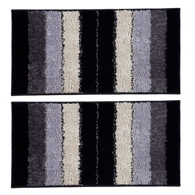 Kit com 2 Tapetinhos Classic Design 50X100 Cm Preto