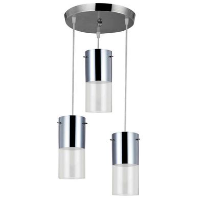 Pendente First 28Xh23Cm 3 Luzes E27 1/2 Cromo