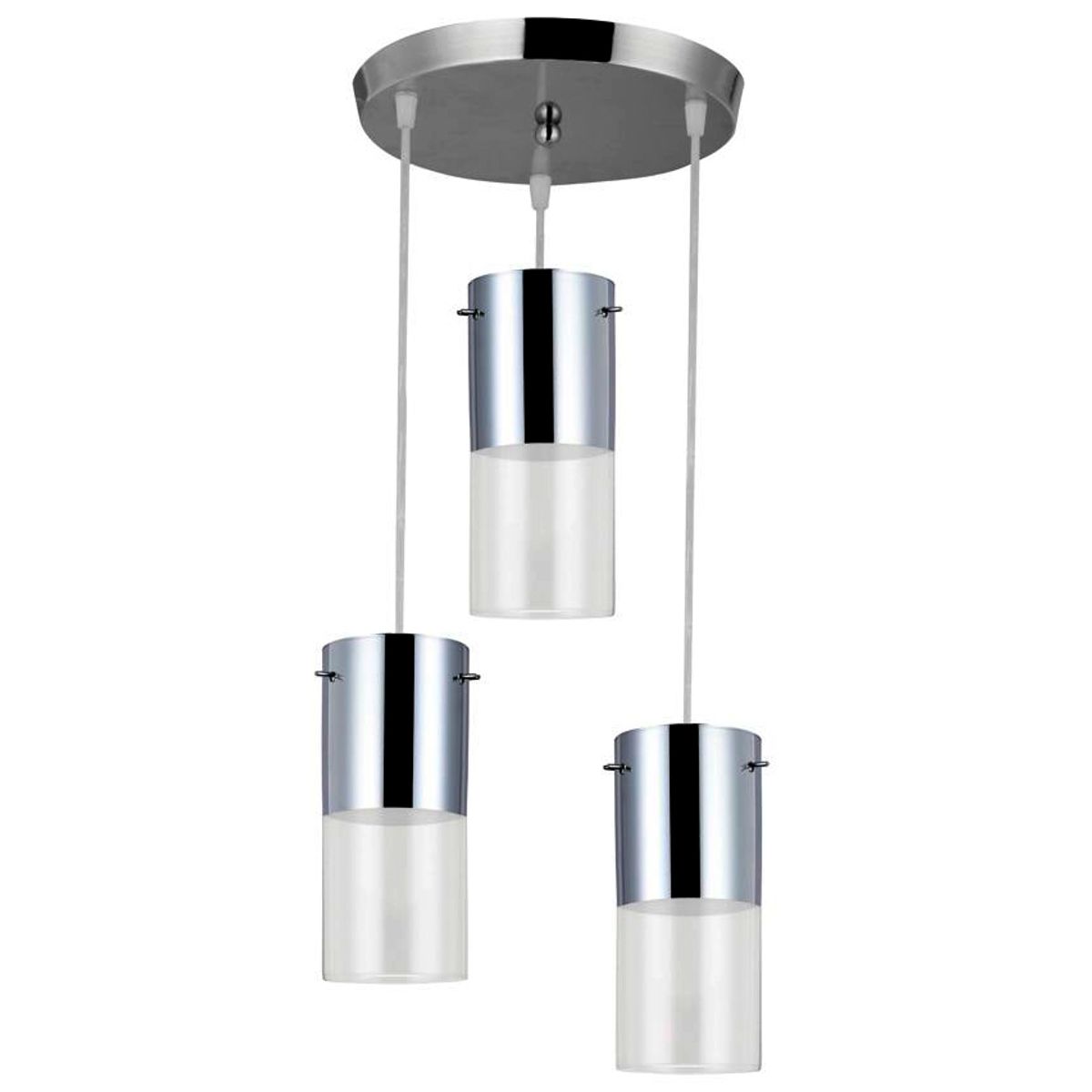 Pendente First Ø28Xh23Cm 3 Luzes E27 1/2 Cromo, marca Bronzeart - Foto Principal