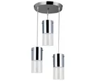 Pendente First Ø28Xh23Cm 3 Luzes E27 1/2 Cromo