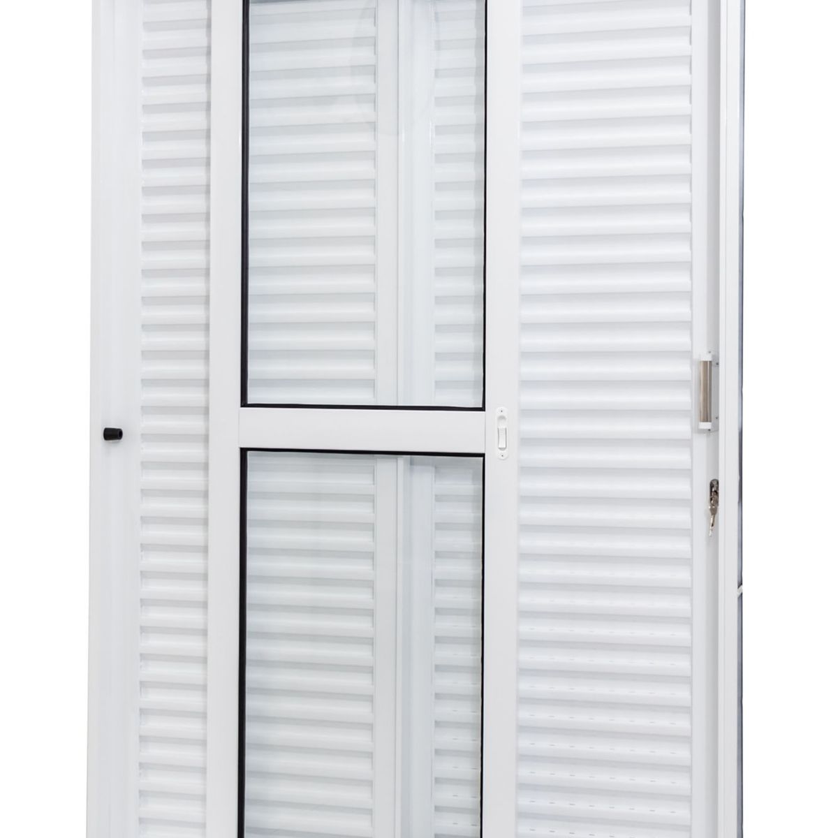 Porta Balcão Veneziana de Correr Aço Branco 3 Folhas Direita 215x142x14cm Qualitysol, marca Ramassol - Foto Principal