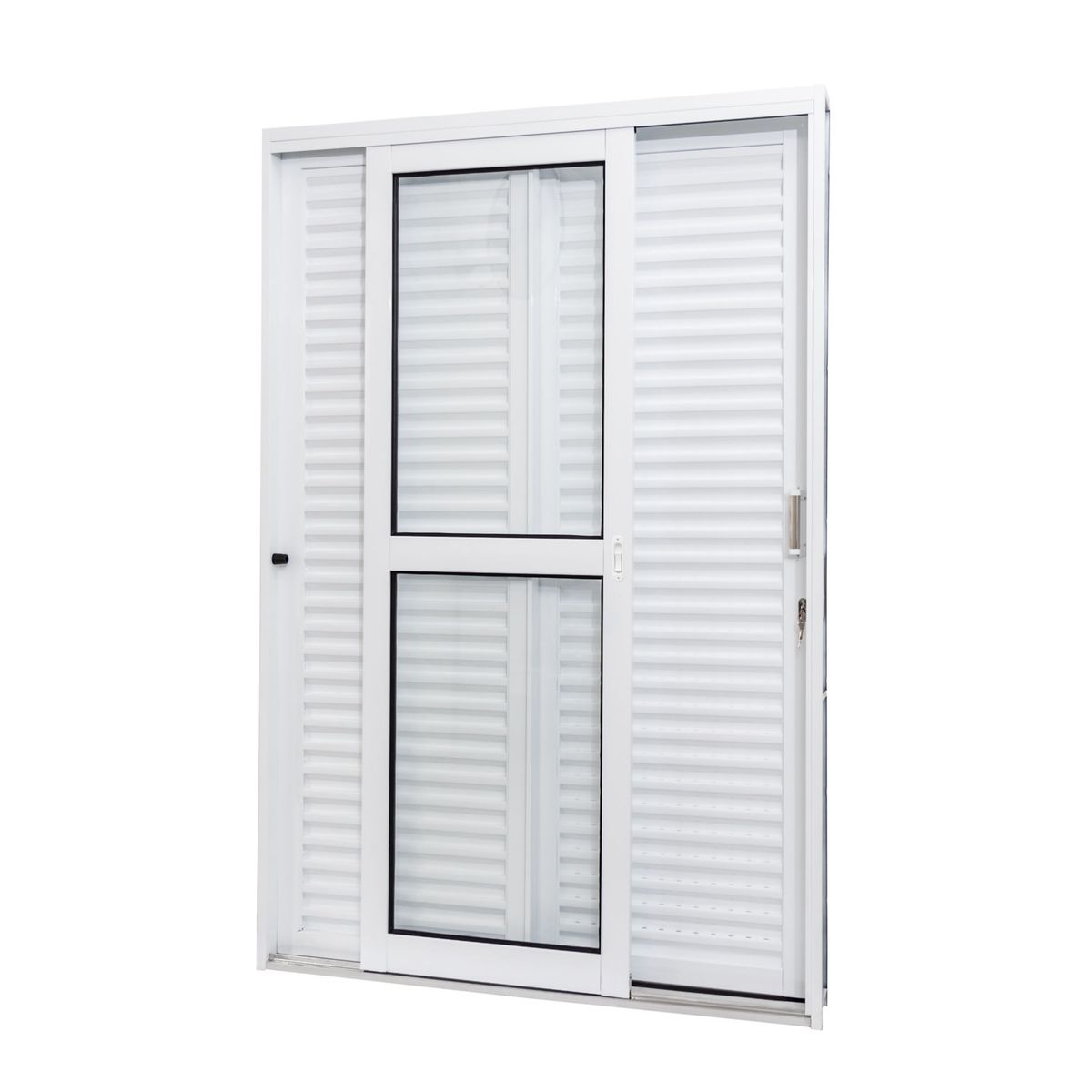 Porta Balcão Veneziana de Correr Aço Branco 3 Folhas Direita 215x142x14cm Qualitysol, marca Ramassol - Foto Principal