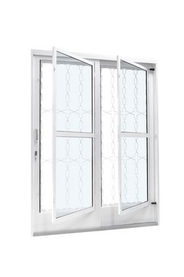 Porta de Correr com Postigo Ao Branco 2 Folhas Corrente Esquerda 215x160x14cm Qualitysol