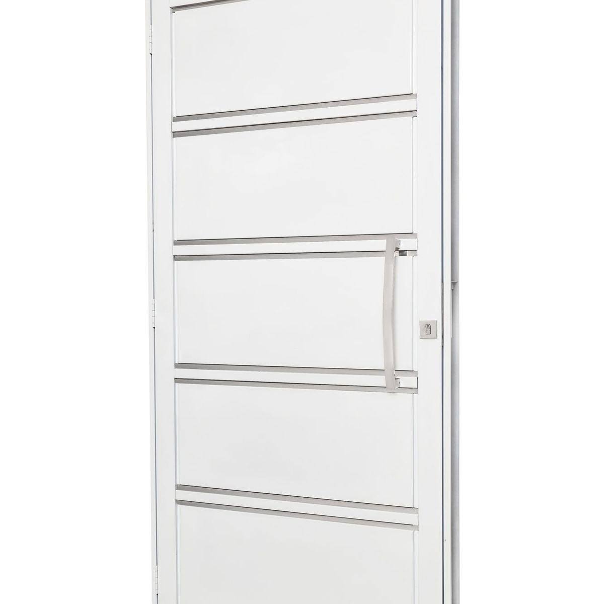 Porta Lambri Puxador Aço Branco Direita 215x100x12cm Qualitysol, marca Ramassol - Foto Principal