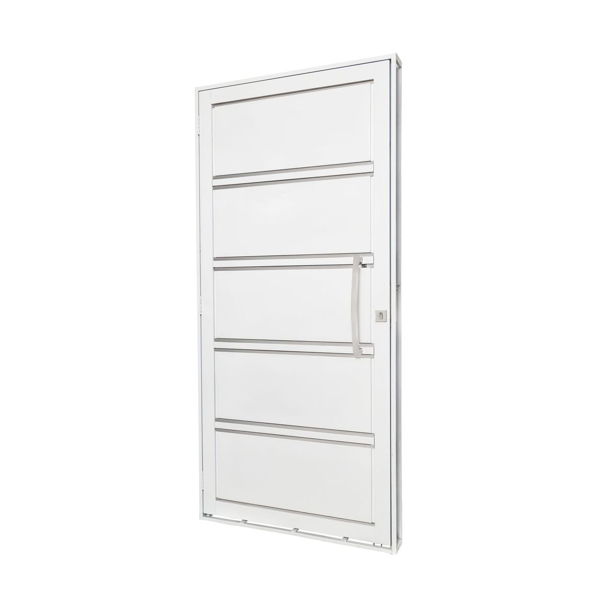Porta Lambri Puxador Aço Branco Direita 215x100x12cm Qualitysol, marca Ramassol - Foto Principal