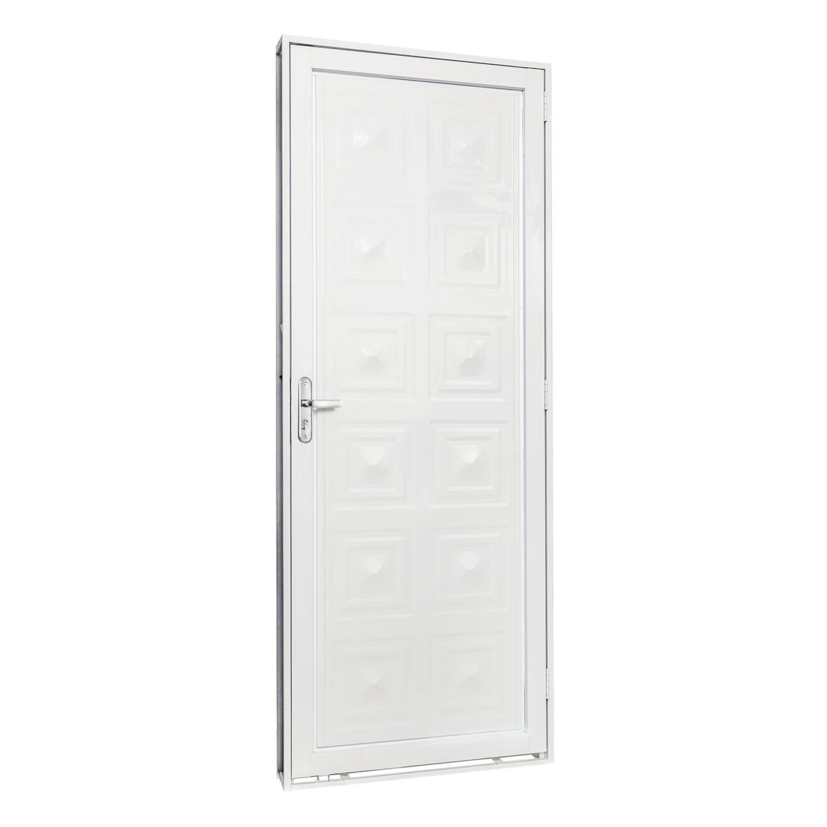 Porta Diamante Aço Branco Esquerda 215x83x12cm Qualitysol, marca Ramassol - Foto Principal