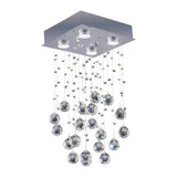 Plafon Brilhante Quadrado 4 Luzes Gu10