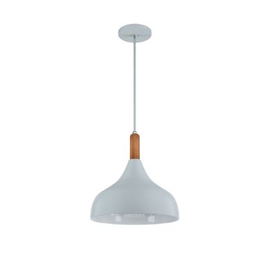 Pendente Goccia madeira branco micro 1xE27