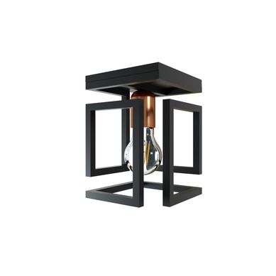 Plafon Box 1xE27 Preto Fosco/Bronze Orluce
