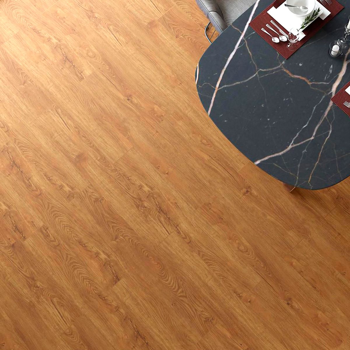Piso Vinílico Acetinado Retificado Marrom Interno 19x130cm Trevi Biancogres Caixa 5,92m², marca Biancogres - Foto Principal