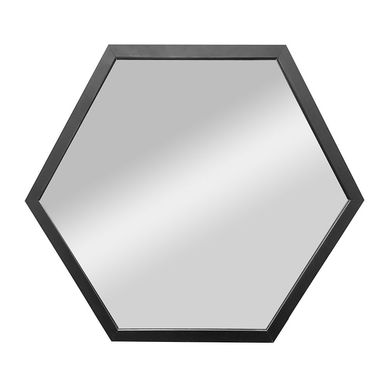 Espelho Hexagonal 50X60cm Preto Arte Prpria