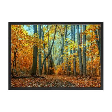 Quadro Decorativo 70X50 cm rvores V Amarelo Arte Prpria
