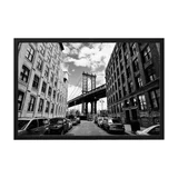 Quadro Decorativo 60X90 cm Cidades III Preto Arte Própria