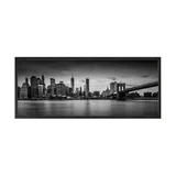 Quadro Decorativo 120X50 cm Cidades I Preto Arte Própria